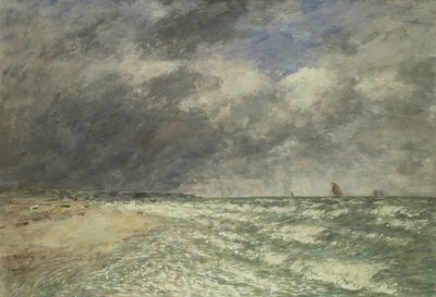 Gusty Weather over the Sea, Deauville, 1895 by Eugene Louis Boudin